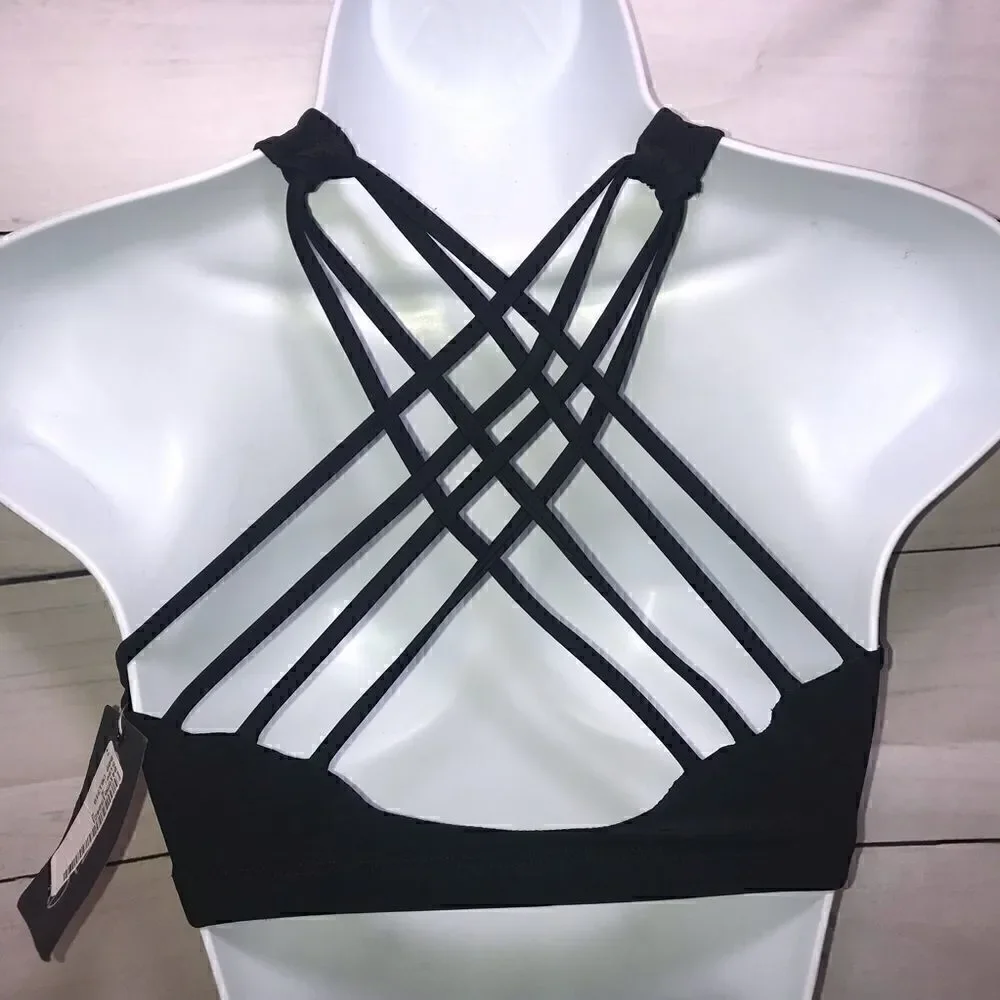 NEW! Onzie Chic Yoga Sports Bra Black Sz Small